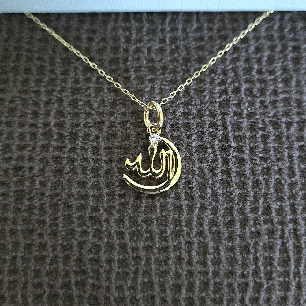 Lesa Michele "Allah"🕌 Crescent Moon and Star☪️ Pendant Necklace - NIB - Picture 6 of 16